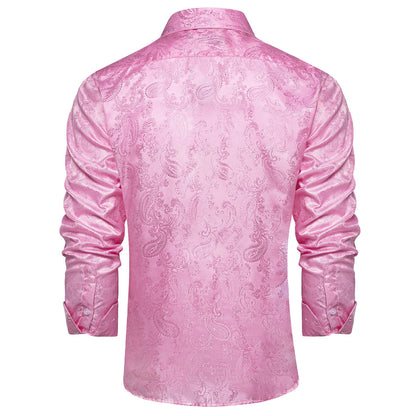 Light Pink Paisley Men's Dress Shirt shirt    - Sophisticated Gentlemen