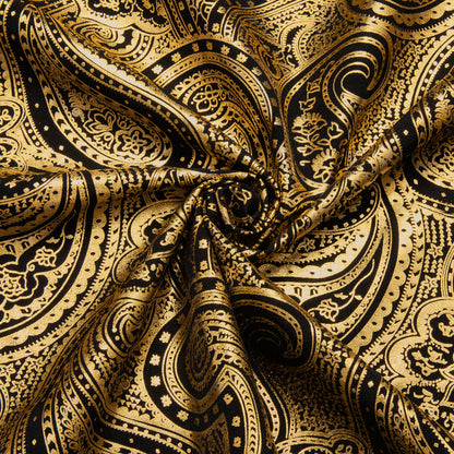 Golden Black Paisley Dress Shirt shirt    - Sophisticated Gentlemen