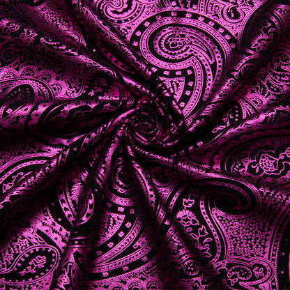 Purple Black Paisley Dress Shirt shirt    - Sophisticated Gentlemen