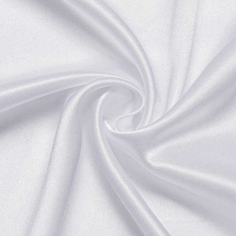 White Solid Satin Silk Dress Shirt shirt    - Sophisticated Gentlemen