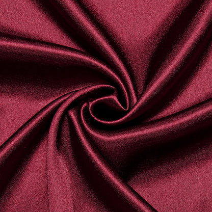 Burgundy Solid Satin Silk Dress Shirt shirt    - Sophisticated Gentlemen