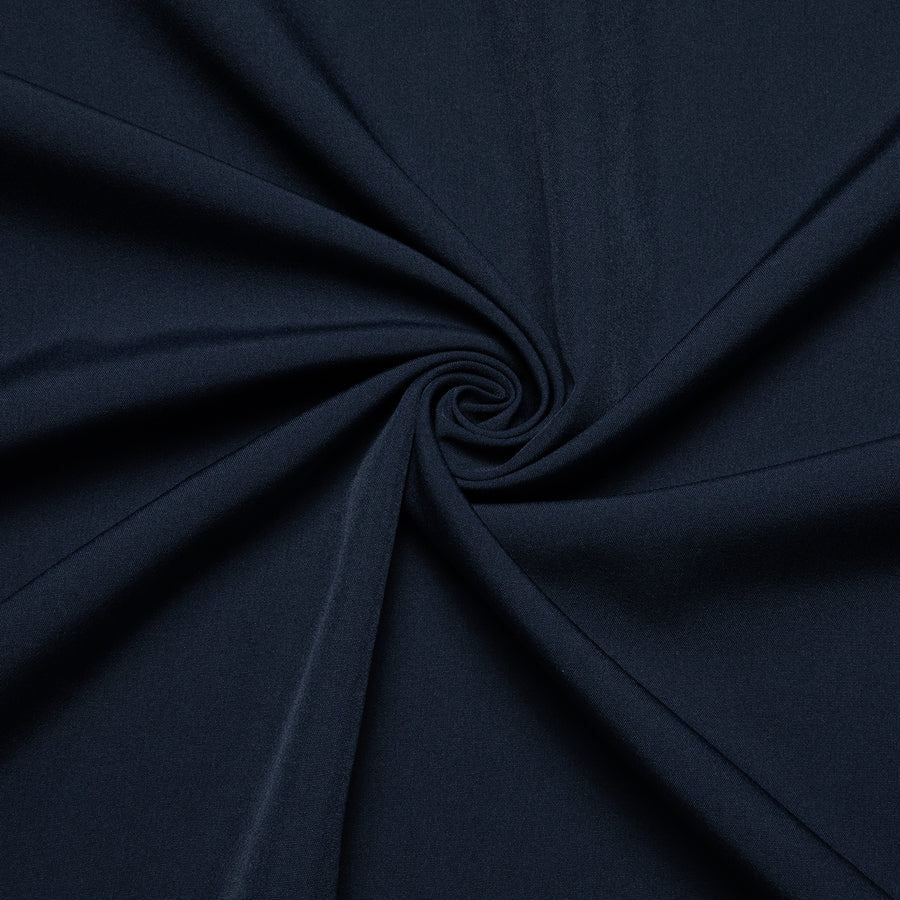 Dark Navy Blue Solid Silk Dress Shirt shirt    - Sophisticated Gentlemen