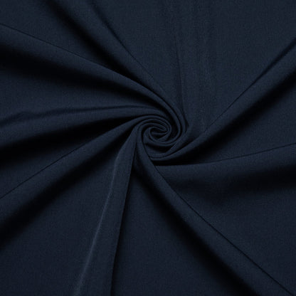 Dark Navy Blue Solid Silk Dress Shirt shirt    - Sophisticated Gentlemen