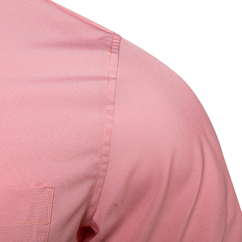 Pink Solid Silk Dress Shirt shirt    - Sophisticated Gentlemen
