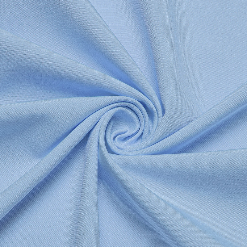 Sky Blue Solid Silk Dress Shirt shirt    - Sophisticated Gentlemen
