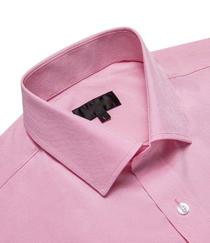 Petal Pink Solid Silk Dress Shirt shirt    - Sophisticated Gentlemen