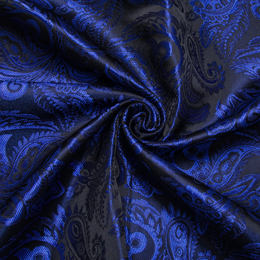 Royal Blue Paisley Dress Shirt shirt    - Sophisticated Gentlemen