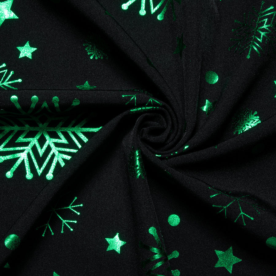 Black Green Snowflakes Christmas Dress Shirt shirt    - Sophisticated Gentlemen