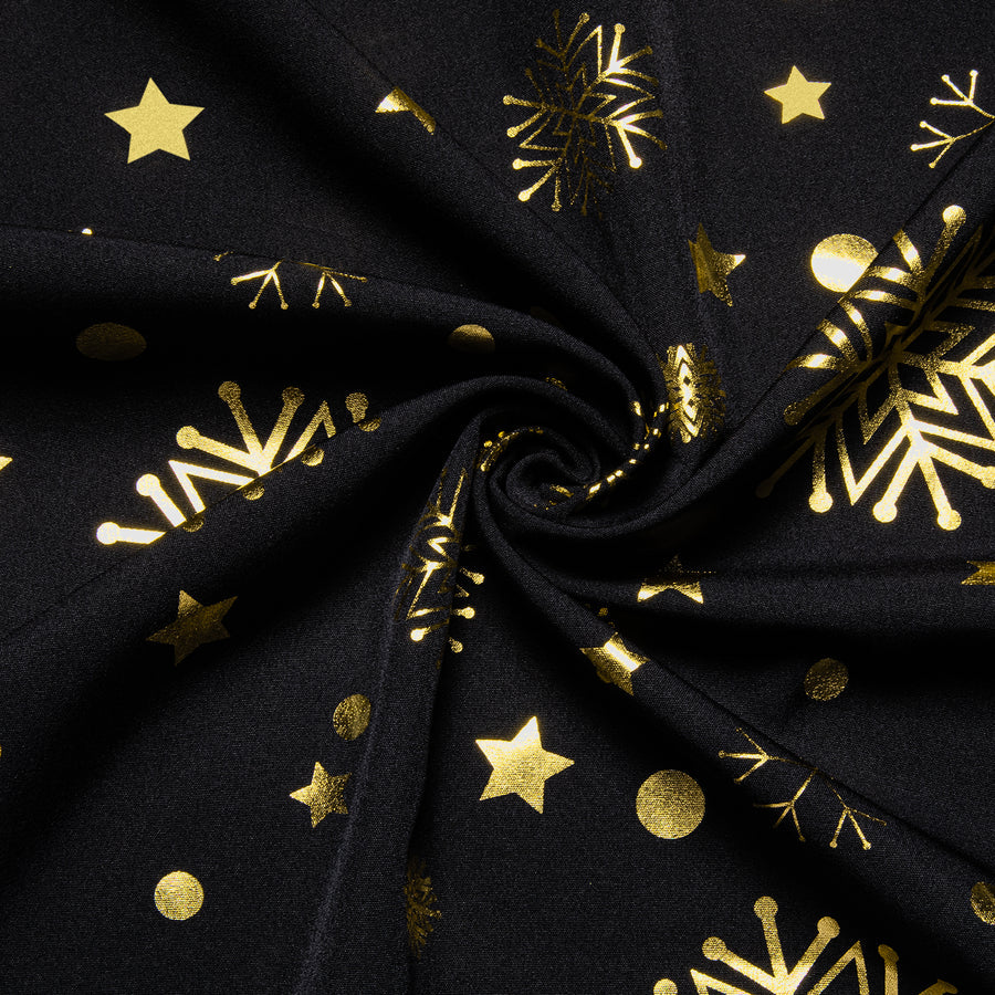 Black Gold Snowflakes Christmas Dress Shirt shirt    - Sophisticated Gentlemen