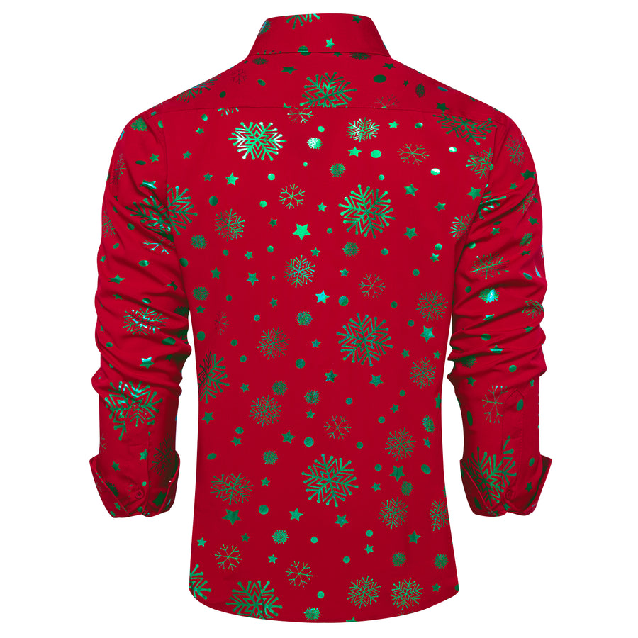 Red Green Christmas Tree Dress Shirt shirt    - Sophisticated Gentlemen