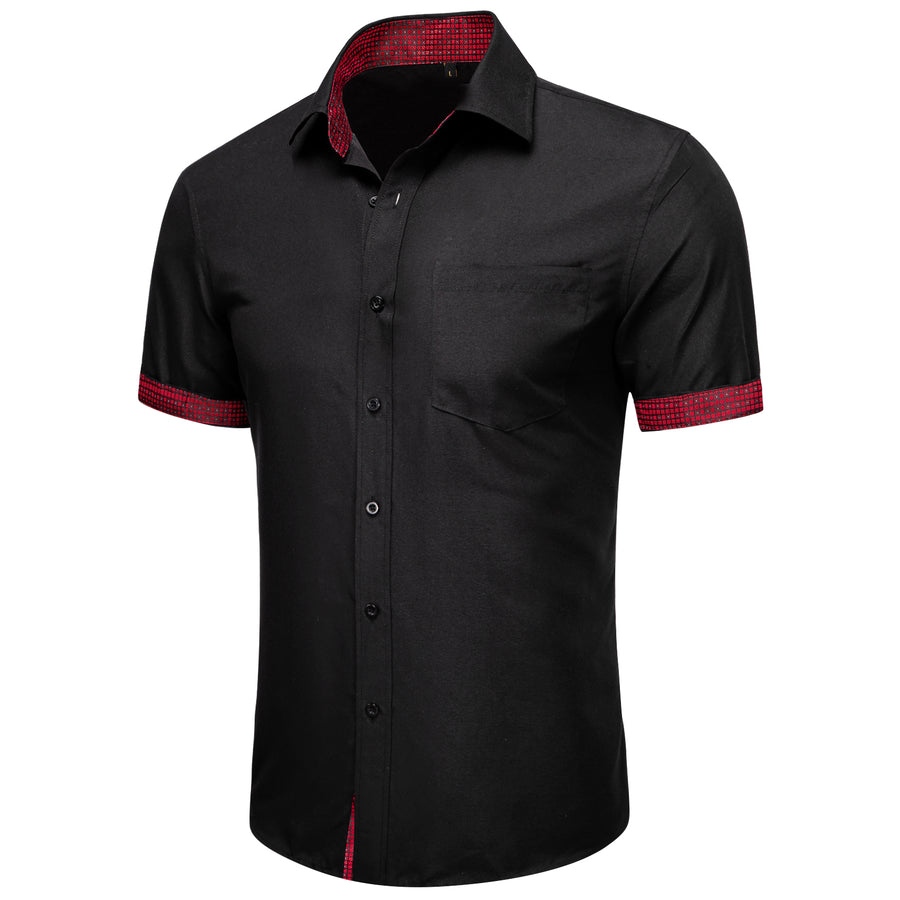 Red Plaid Silk Dress Shirt shirt    - Sophisticated Gentlemen