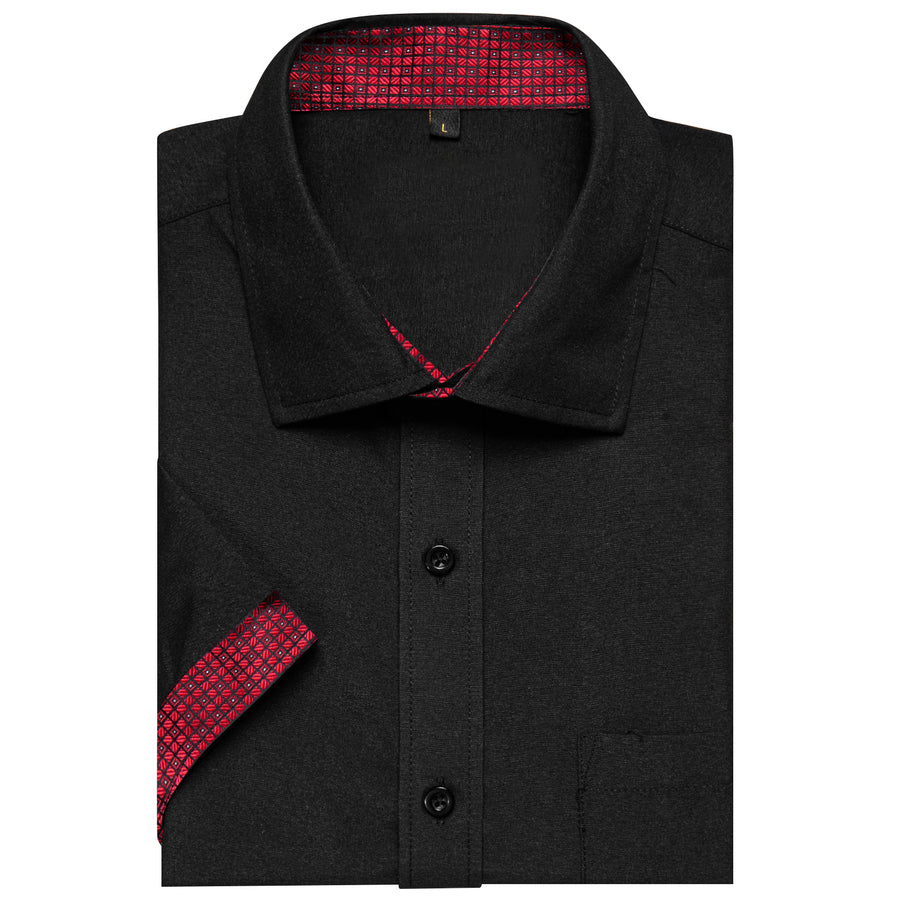Red Plaid Silk Dress Shirt shirt    - Sophisticated Gentlemen