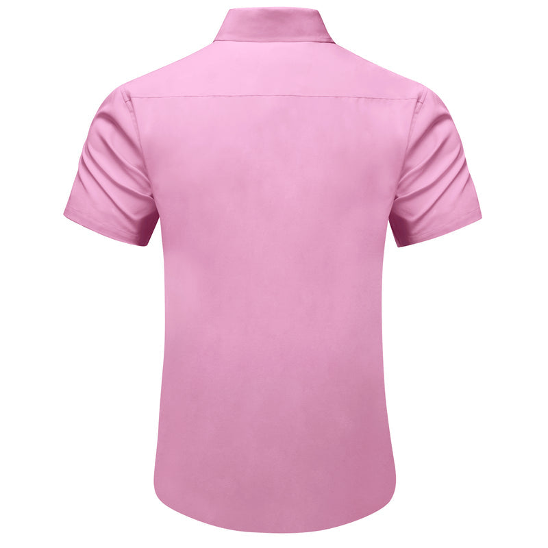 Pink Floral Silk Men's Dress Shirt shirt    - Sophisticated Gentlemen