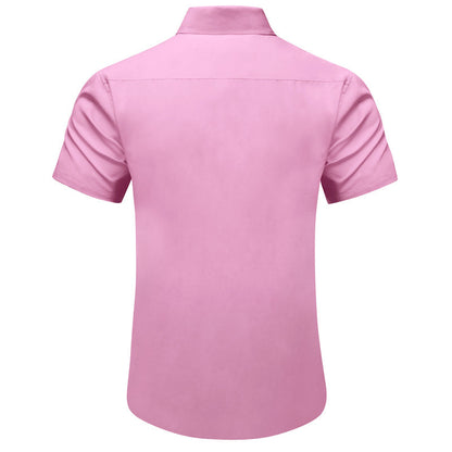 Pink Floral Silk Men's Dress Shirt shirt    - Sophisticated Gentlemen
