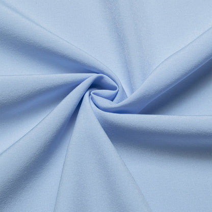 Sky Blue Cotton Solid Silk Dress Shirt shirt    - Sophisticated Gentlemen
