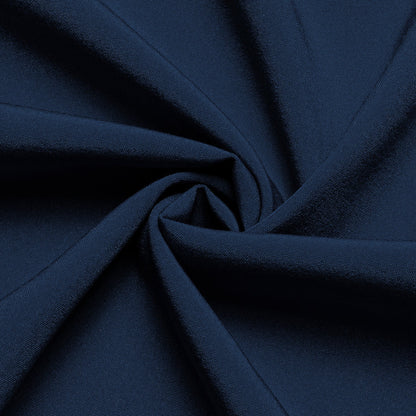 Dark Blue Cotton Solid Silk Dress Shirt shirt    - Sophisticated Gentlemen