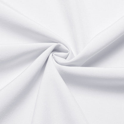 White Cotton Solid Silk Dress Shirt shirt    - Sophisticated Gentlemen