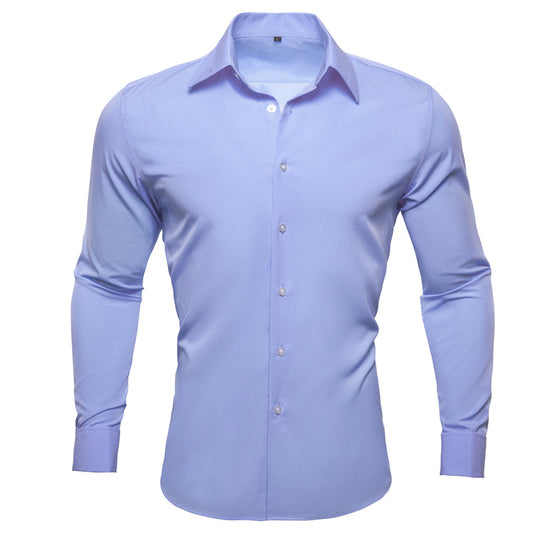 Lavender Purple Solid Woven Dress Shirt shirt S   - Sophisticated Gentlemen