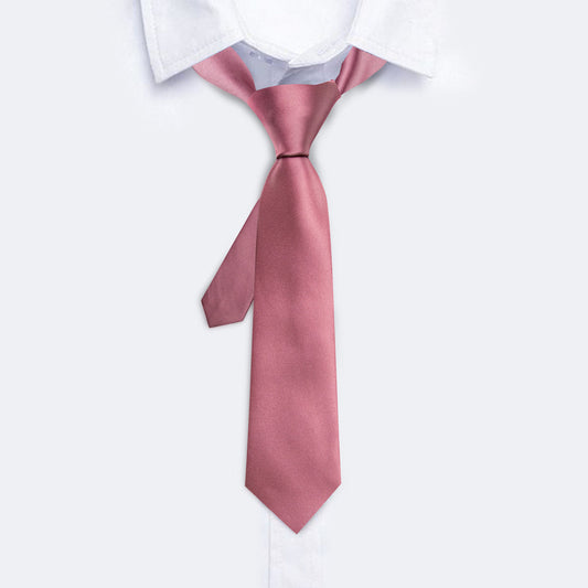 Pale Violet Red Solid Tie, Pocket Square and Cufflinks Set tie sets    - Sophisticated Gentlemen
