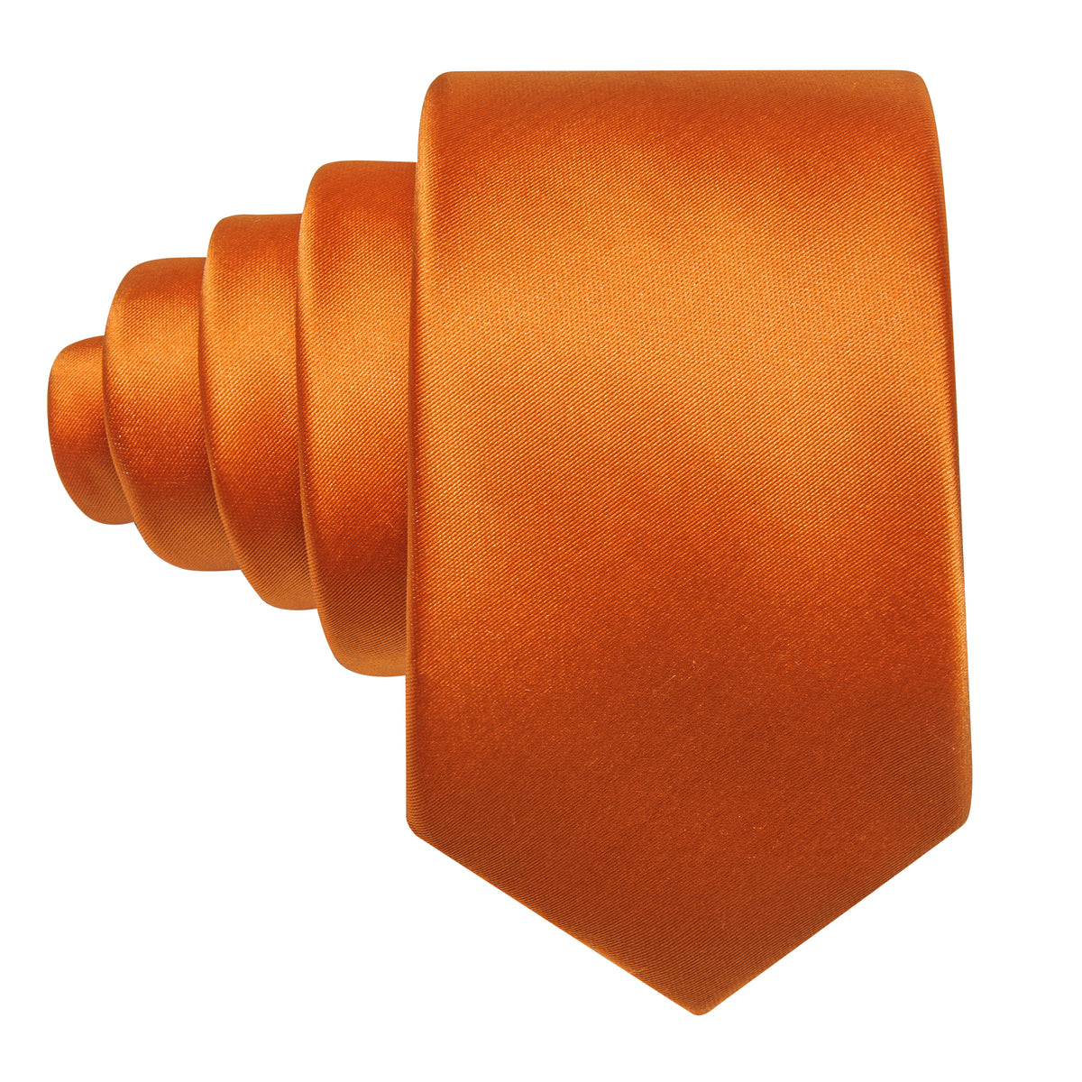 Orange Solid Tie, Pocket Square and Cufflinks Set tie sets    - Sophisticated Gentlemen