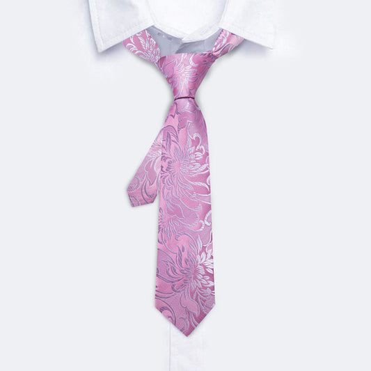 Pink Paisley Children's Silk Tie, Pocket Square and Cufflinks Set tie sets    - Sophisticated Gentlemen