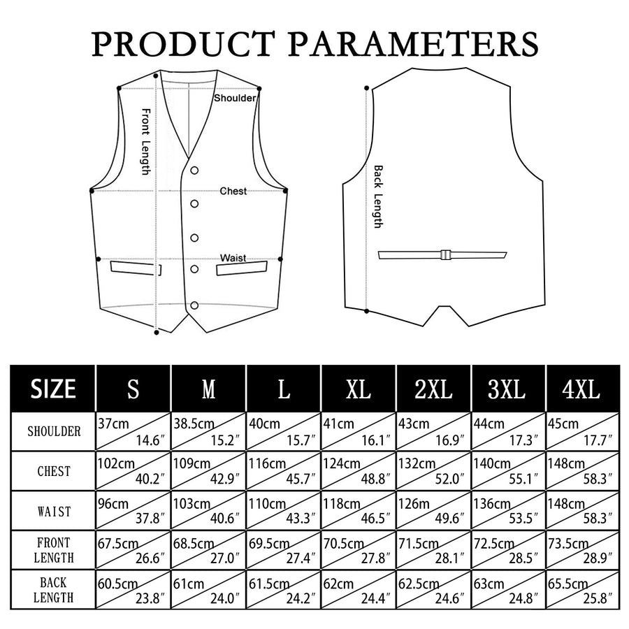 Sage Green Men's Solid Splicing Jacquard Vest Set vest set    - Sophisticated Gentlemen
