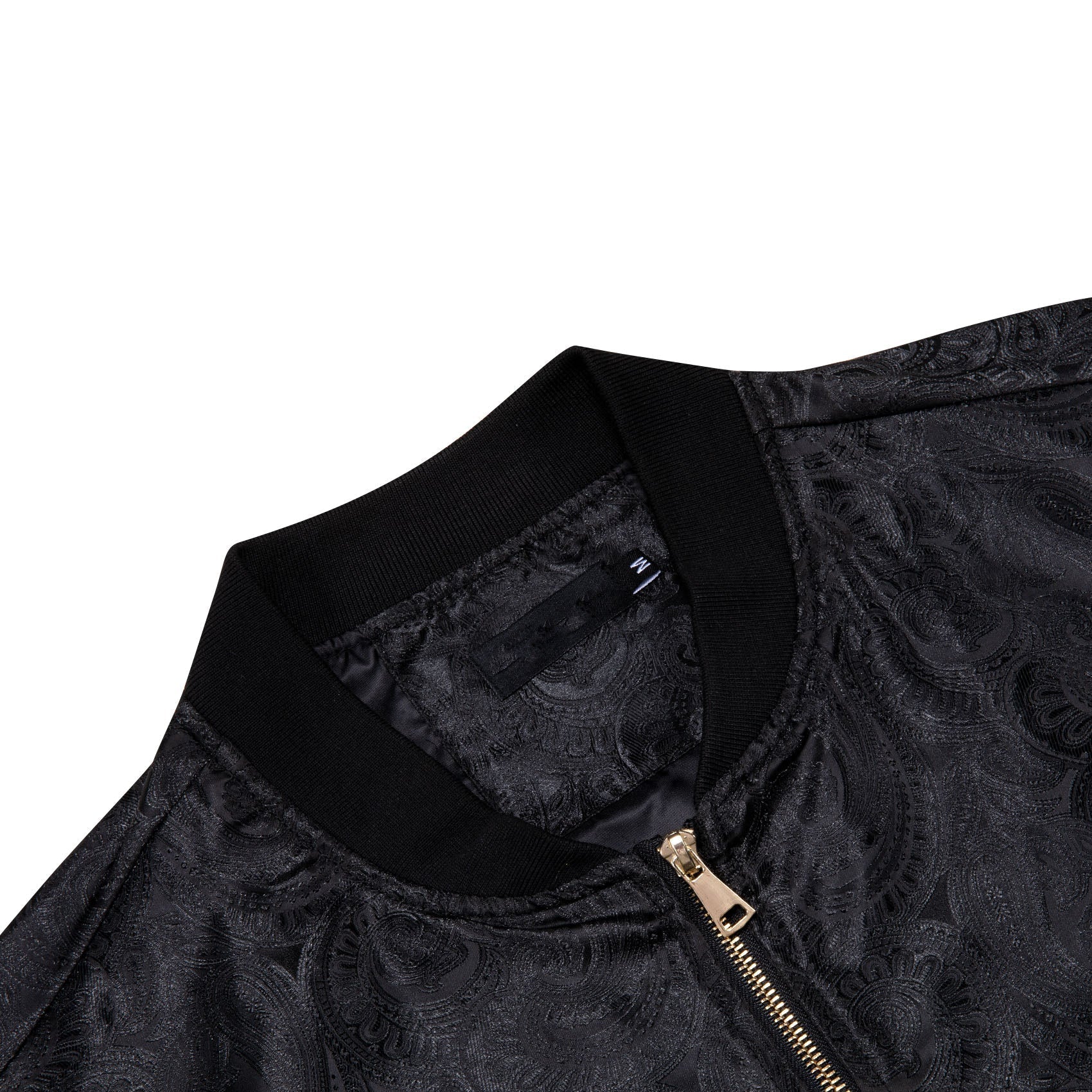 Black Paisley Bomber Jacket jacket    - Sophisticated Gentlemen