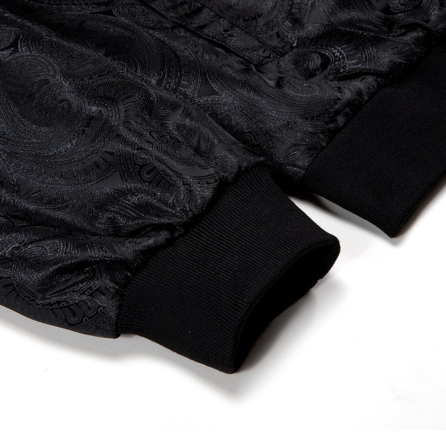 Black Paisley Bomber Jacket jacket    - Sophisticated Gentlemen