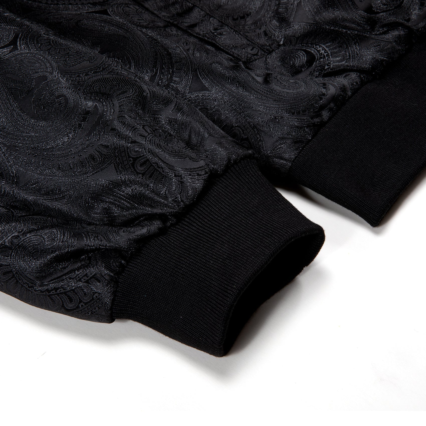 Black Paisley Bomber Jacket jacket    - Sophisticated Gentlemen