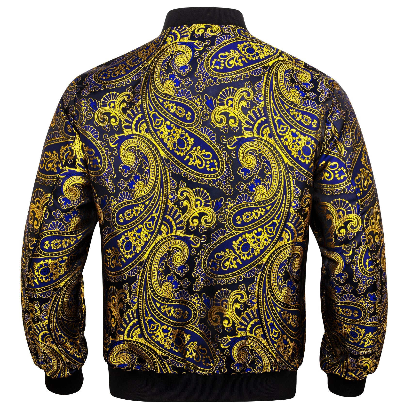 Yellow and Blue Paisley Bomber Jacket jacket    - Sophisticated Gentlemen