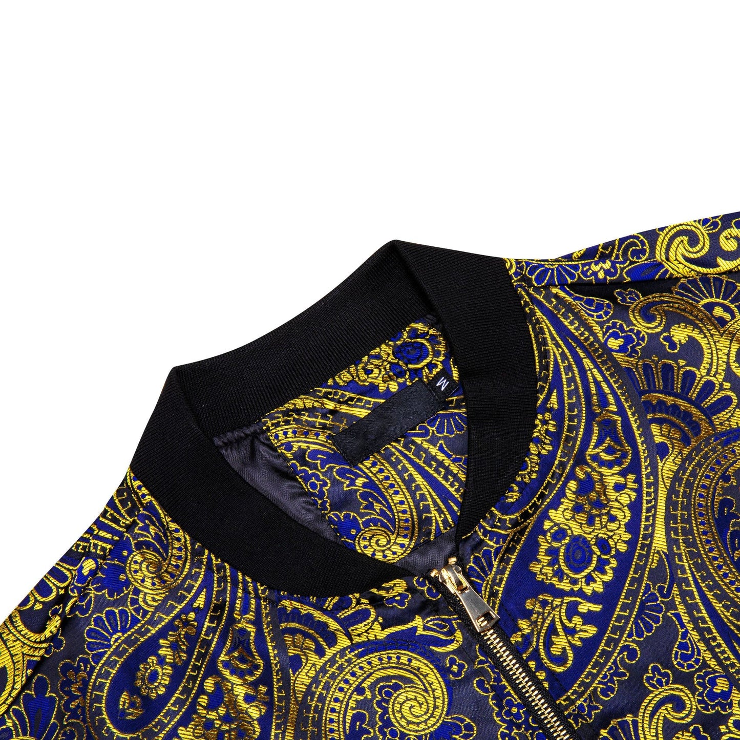 Yellow and Blue Paisley Bomber Jacket jacket    - Sophisticated Gentlemen