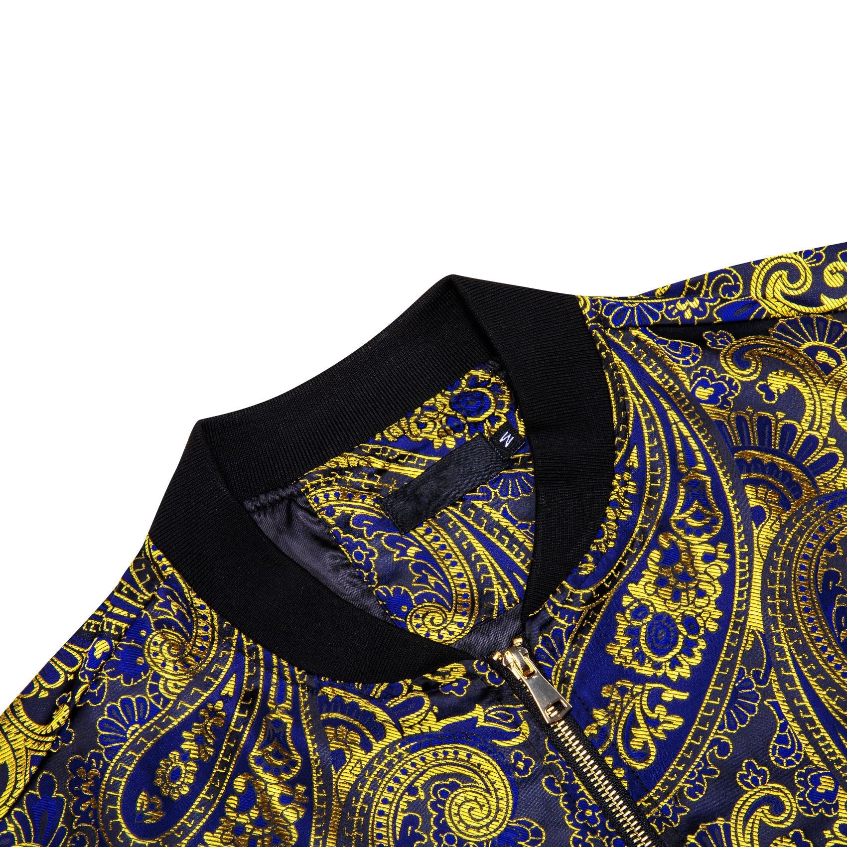Yellow and Blue Paisley Bomber Jacket jacket    - Sophisticated Gentlemen