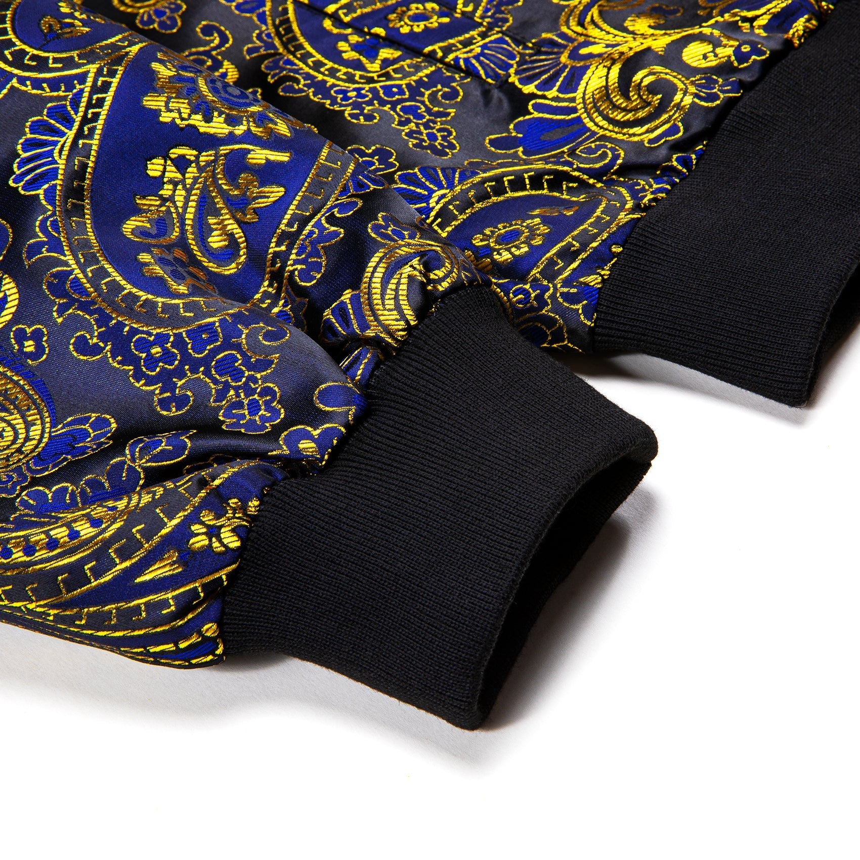 Yellow and Blue Paisley Bomber Jacket jacket    - Sophisticated Gentlemen
