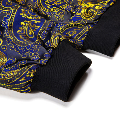 Yellow and Blue Paisley Bomber Jacket jacket    - Sophisticated Gentlemen