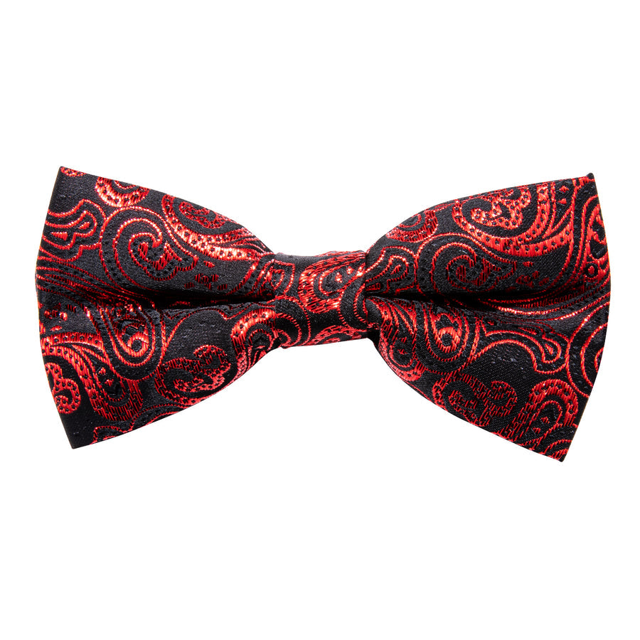 New Shining Red Paisley Silk Vest Set vest set    - Sophisticated Gentlemen