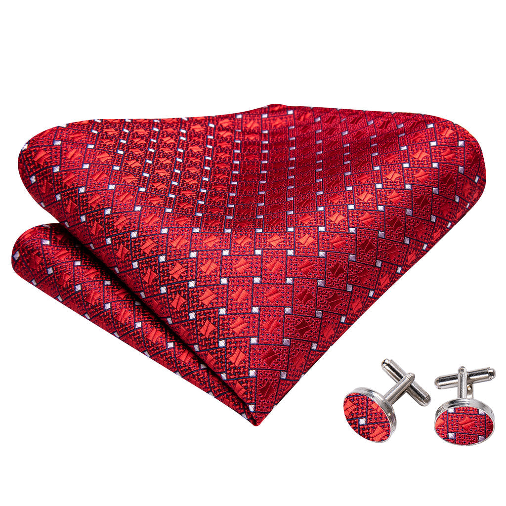 Red White Plaid Bow Tie Set bow ties    - Sophisticated Gentlemen