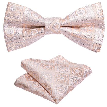 Pink Paisley Silk Children Bow Tie Set bow ties    - Sophisticated Gentlemen