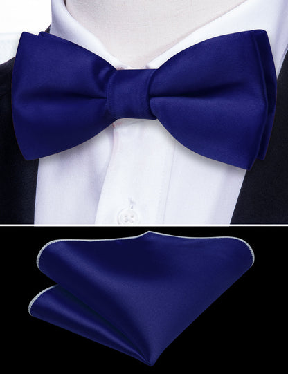 Ultra Marine Solid Kid's Bow Tie Set bow ties    - Sophisticated Gentlemen