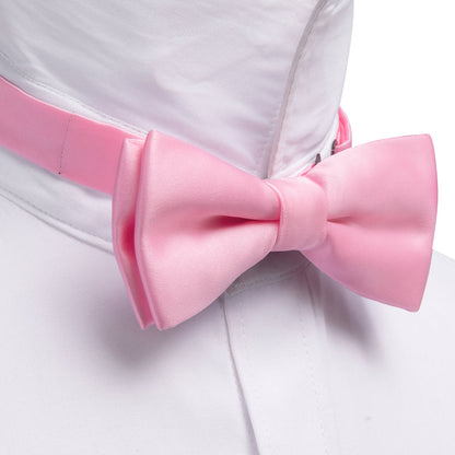 Pink Solid Children Bow Tie Set bow ties    - Sophisticated Gentlemen