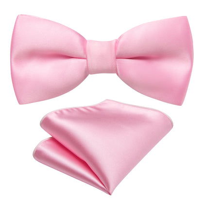 Pink Solid Children Bow Tie Set bow ties    - Sophisticated Gentlemen