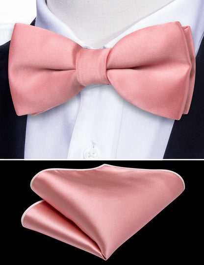 Light Coral Solid Kids Bow Tie Set bow ties    - Sophisticated Gentlemen
