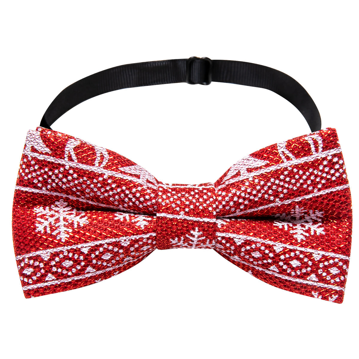 Red White Christmas Silk Fashion Bow Tie Set bow ties    - Sophisticated Gentlemen
