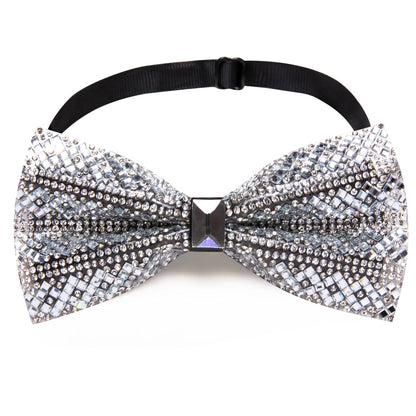 White Rhinestones Shining Bow Tie Set bow ties    - Sophisticated Gentlemen