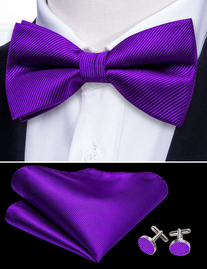 Hyacinth Solid Bow Tie Set bow ties    - Sophisticated Gentlemen