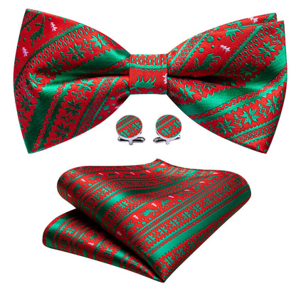 Red Green Elk Christmas Bow Tie Set bow ties    - Sophisticated Gentlemen