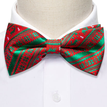Red Green Elk Christmas Bow Tie Set bow ties    - Sophisticated Gentlemen