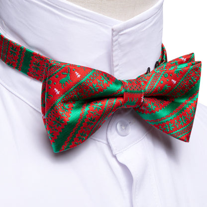 Red Green Elk Christmas Bow Tie Set bow ties    - Sophisticated Gentlemen