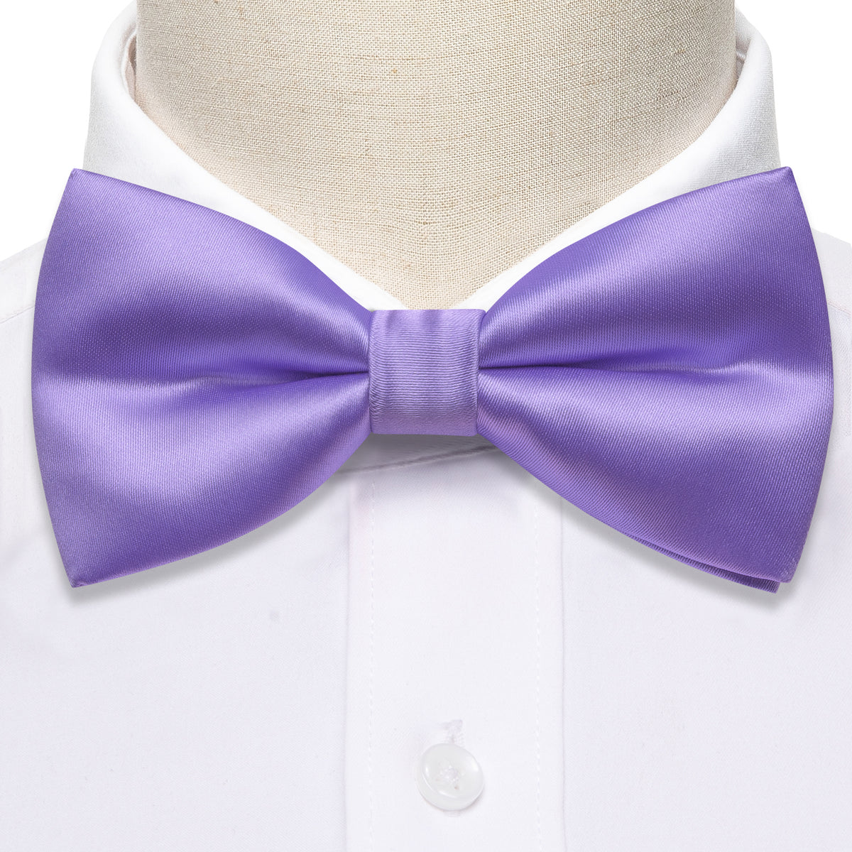 Purple Solid Silk Bow Tie Set bow ties    - Sophisticated Gentlemen
