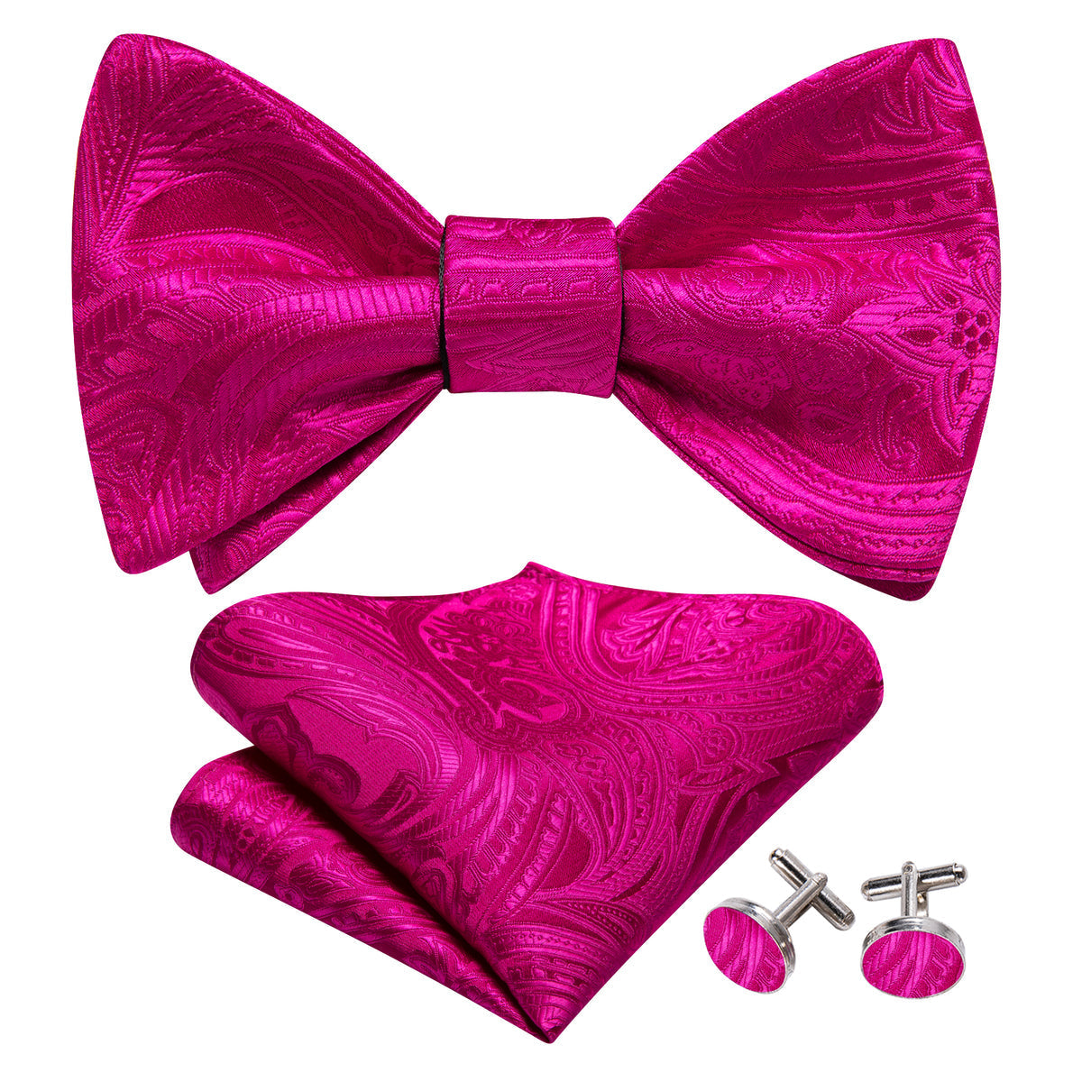 Orchid Paisley Bow Tie Set bow ties    - Sophisticated Gentlemen
