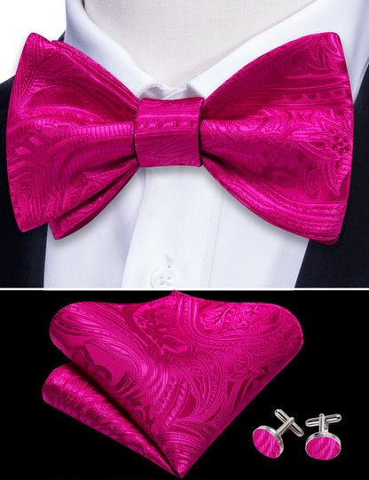 Orchid Paisley Bow Tie Set bow ties    - Sophisticated Gentlemen